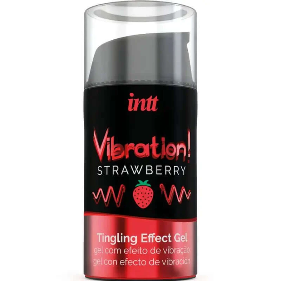Intt Vibrerende Vloeistof Vibrator Vibrerende vloeistof met aardbeiensmaak 15 Ml