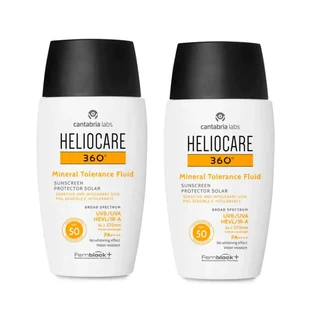 Heliocare Double 360° Mineral Tolerance Fluid Spf50, 2X50 Ml