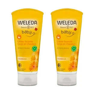 Weleda Calendula baby shampoo and shower gel, 2 x 200 ml