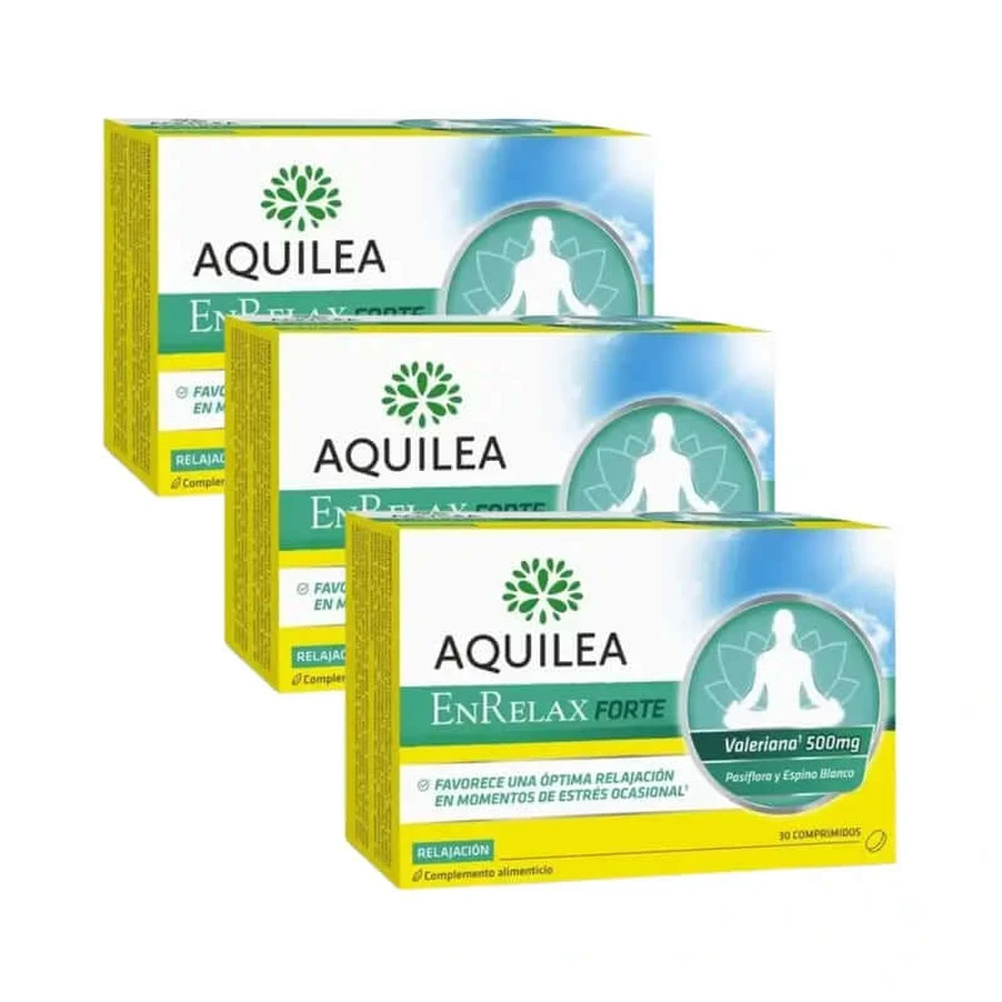 Aquilea Enrelax Forte 500 Mg Baldrian + Weißdorn + Passionsblume, 3X30 Tabletten