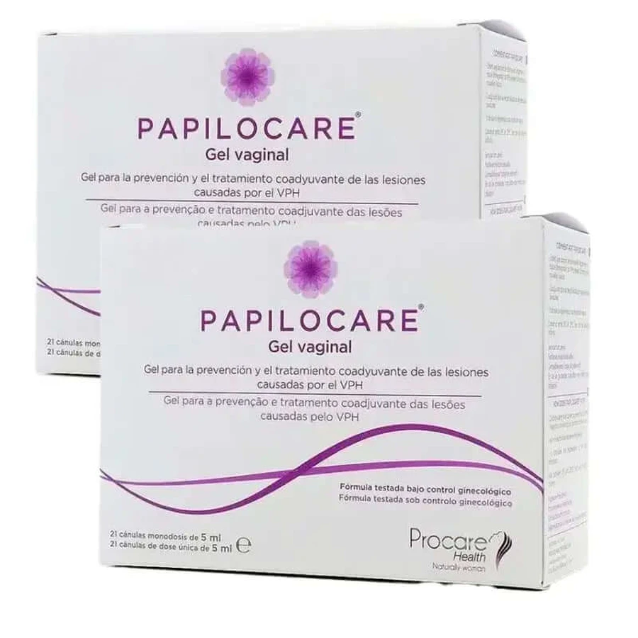 Papilocare Vaginal Gel Pack 2 x 21 Canule De 5 Ml