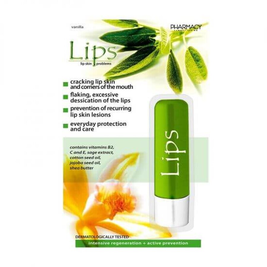 Lips Vanille Lippenbalsem, 3,8 g, Apotheek Laboratoria