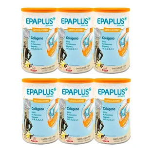 Epaplus Arthicare Collageen Vanillesmaak, verpakking 6 x 328 gram