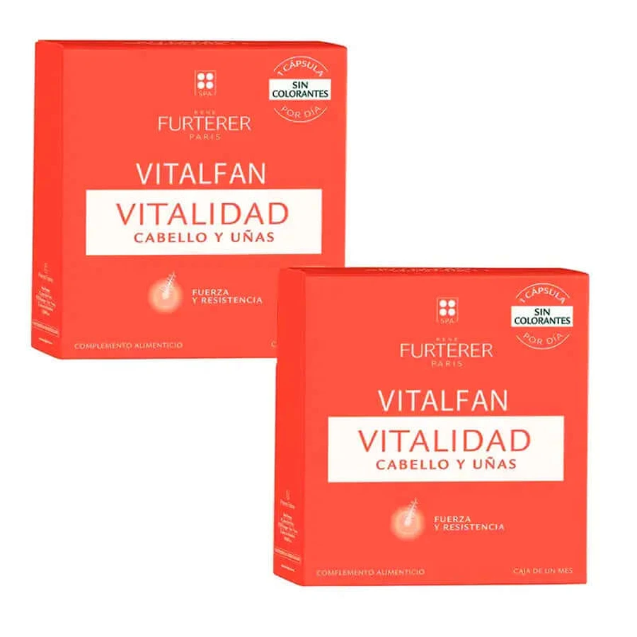 Rene Furterer Vitalfan Vitalité Cheveux et Ongles, paquet de 2 x 30 gélules