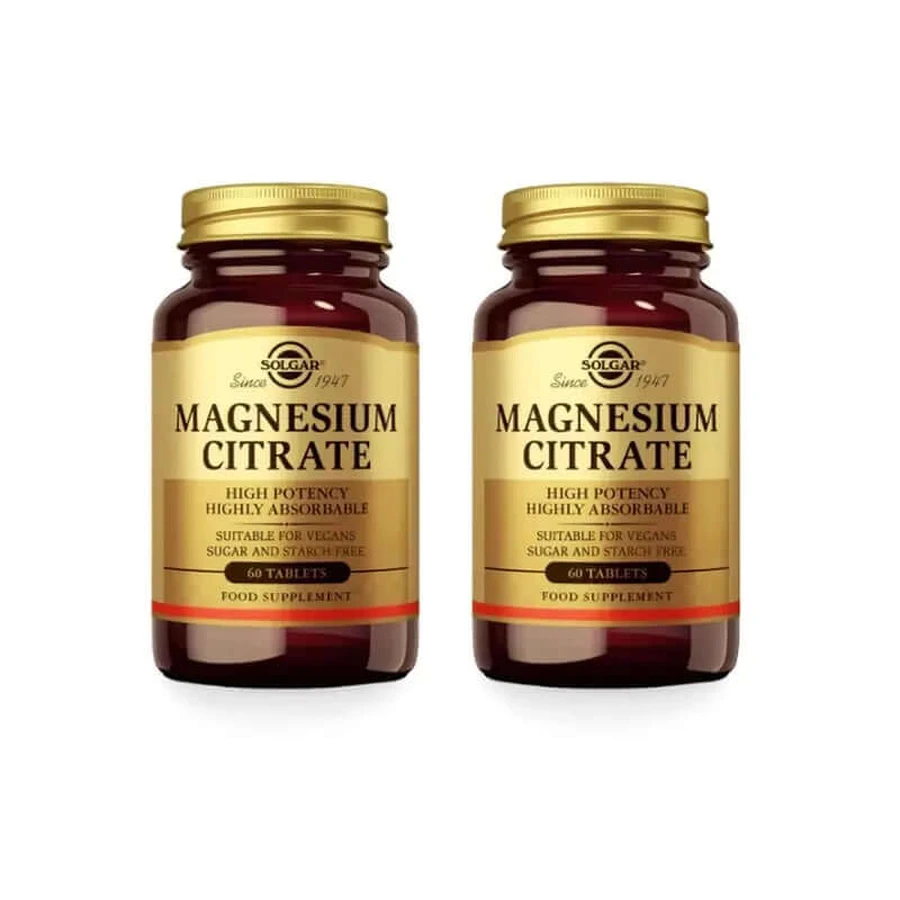Magnesiumcitraat Solgar, 2x120 tabletten