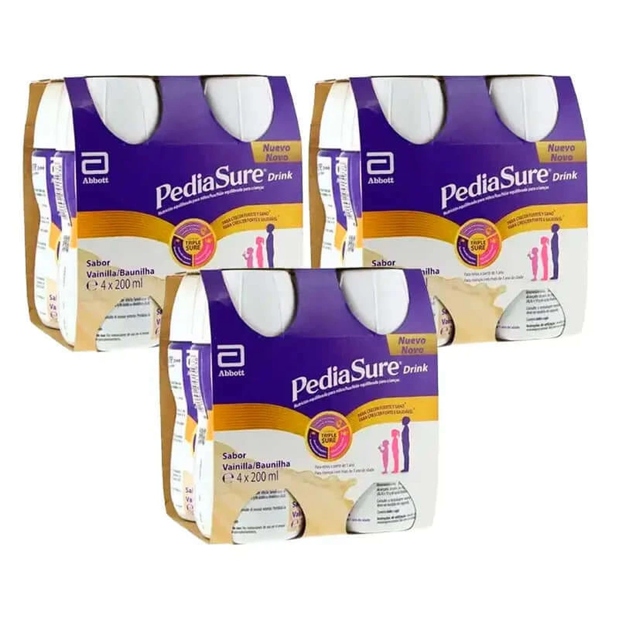 Pediasure Drink Vanille Kids, 4 flesjes x 220 ml Pak 3