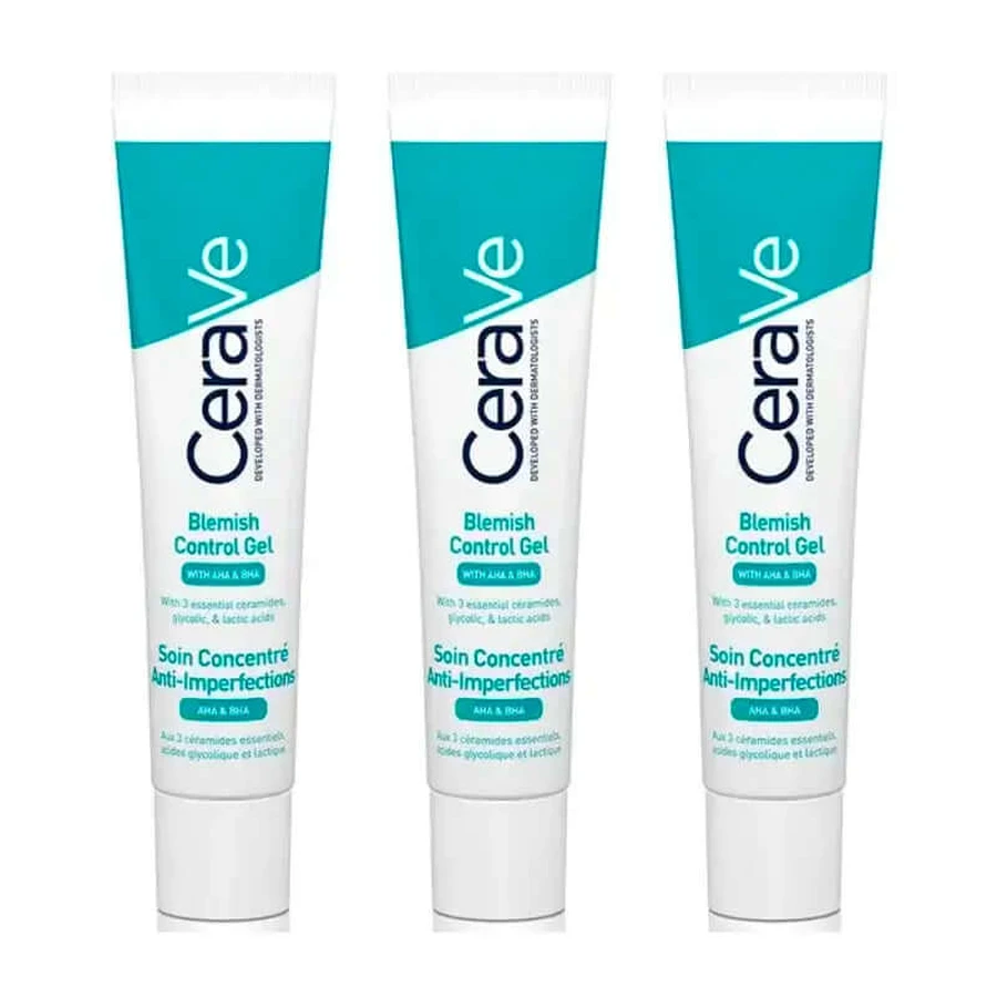 CeraVe Imperfection Control Gel, 3 x 40 ml verpakking