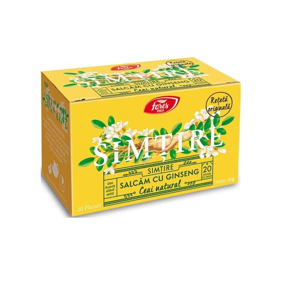 Comprar Té de Acacia con Ginseng Feeling, 20 bolsitas, Fares Té de Acacia con Ginseng Feeling, 20 bolsitas, Fares