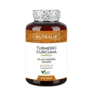 Nutralie Turmeric Complex Organic Ginger and Black Pepper , 120 capsules