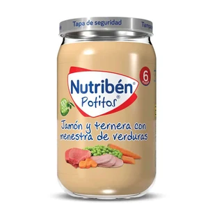 Nutribén Potito Ham and beef with vegetable soup, 235 g