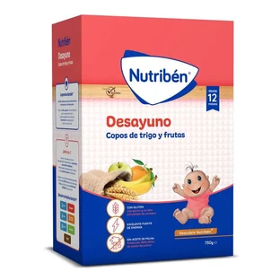 Nutribén Papilla Frühstücksflocken Weizen und Obst, 750 g