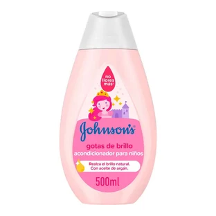 Johnson's Baby Conditioner Shine Drops for babies, with argan oil, soft and silky hair, 500ml