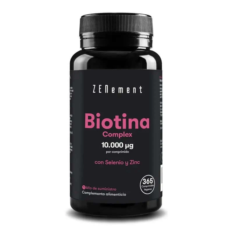 Zenement Biotinecomplex met selenium en zink, 365 veganistische tabletten