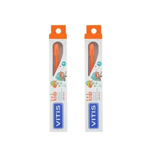 Cepillo de dientes infantil Vitis Kids +3 años, 2 unidades