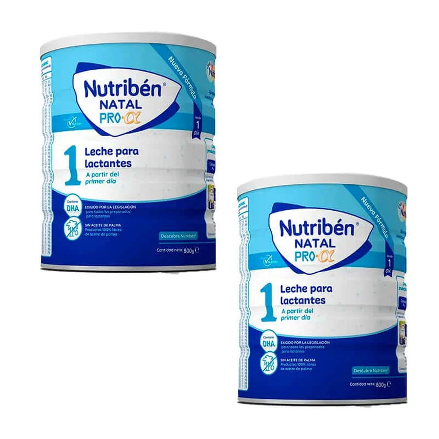 Nutribén Natal Pro-Alfa Leche de Inicio, 2 X 800 g
