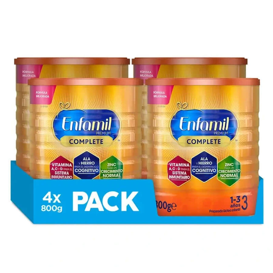 Enfamil Complete 3 Growing-Up Milk, 4 X 800 g