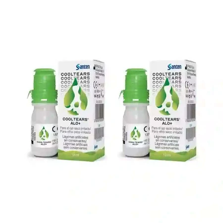 Santen Cooltears Alo+ Multidose künstliche Tränen, 2X10 Ml