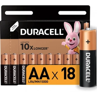 Basic AA batteries, 18 pieces, Duracell
