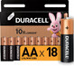 Basic AA batteries, 18 pieces, Duracell