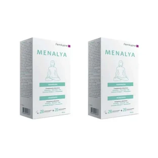 Femilyane Menalya Complément alimentaire pour la ménopause, 28 gélules + 28 gélules, pack de 2
