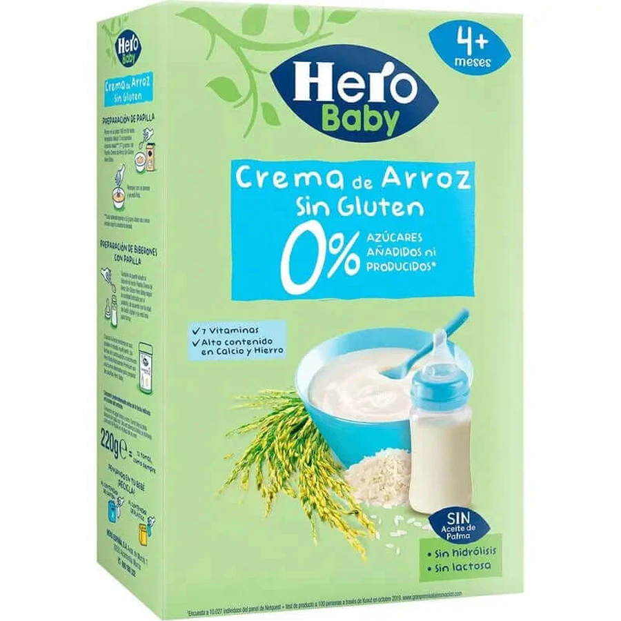 Hero Baby Papilla de Cereales Hero Baby Crema de Arroz 220G