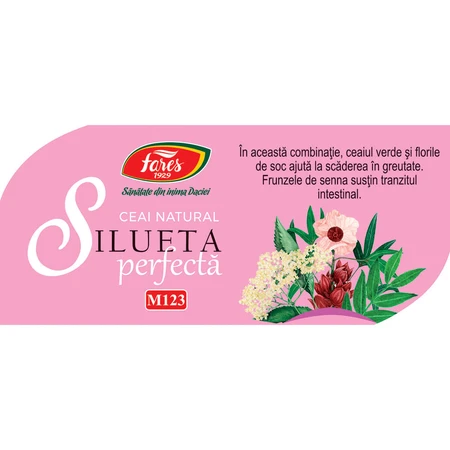 Silueta Perfectă 1 Thee, zuivering en drainage M123, 20 zakjes, Fares