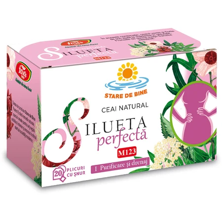 Silueta Perfectă 1 Thee, zuivering en drainage M123, 20 zakjes, Fares