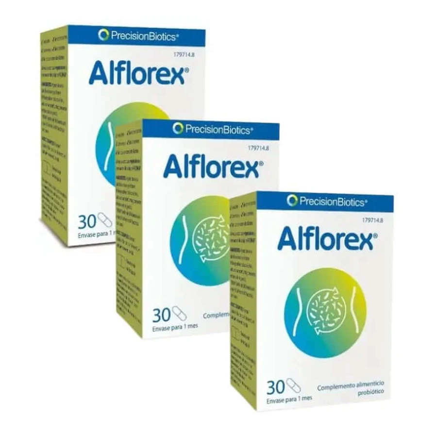 Alflorex Probiotic food supplement, pack 3x30 capsules