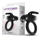 Latetobed Vibrating ring with rabbit Usb black silicone