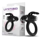 Latetobed Anillo vibrador con conejo Usb silicona negro