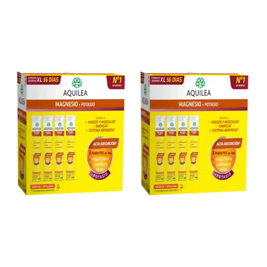 Aquilea Energía y Vitalidad Magnesio+Potasio efervescente , 2X56 comprimidos