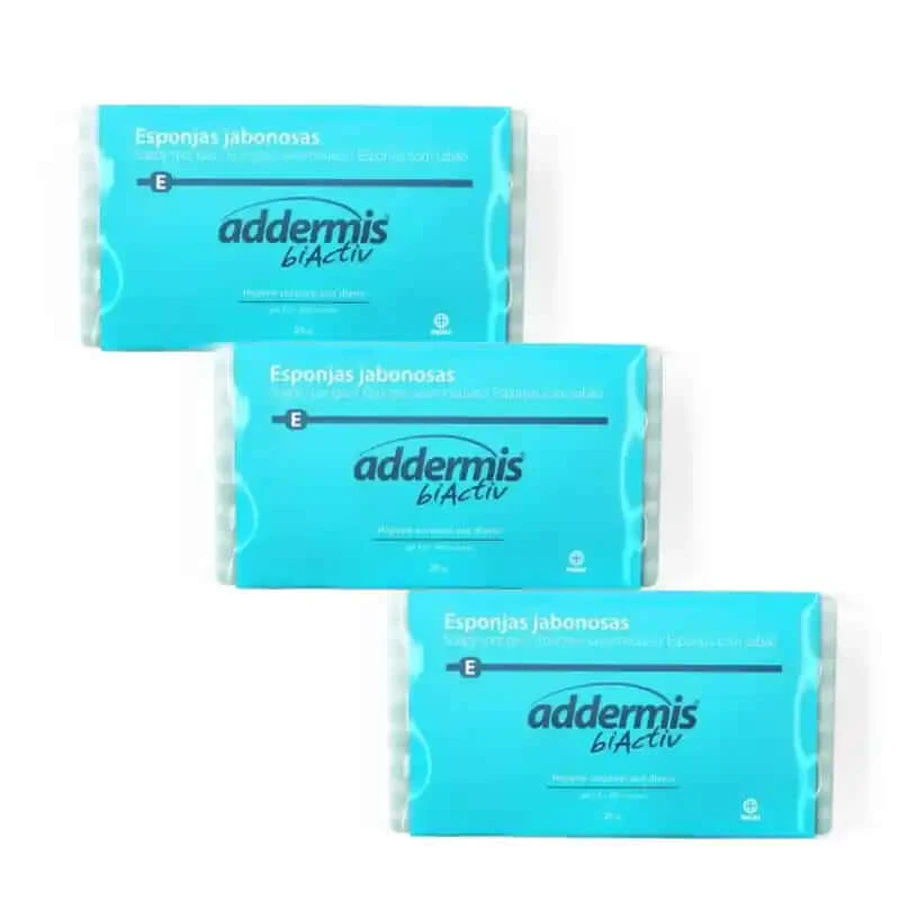 Addermis Biactiv Éponge de nettoyage quotidien, 4X20 unités