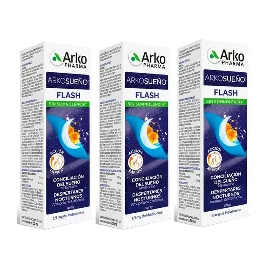 Arkopharma Arkosueño Flash Sublinguale Spray, 3X20Ml