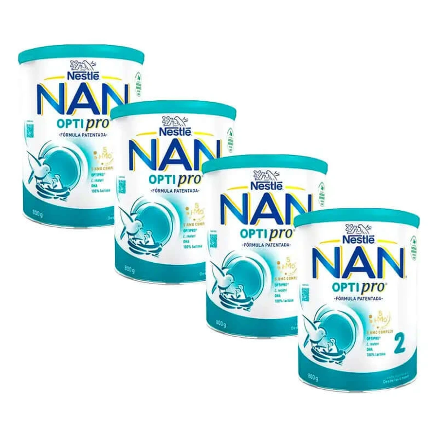 Nestlé Nan Optipro 2 Follow-on milk, pack 4X800g