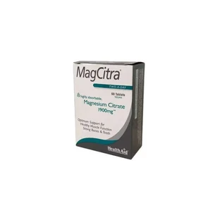 Health Aid MagCitra Citrate de Magnésium 1900 mg 60 comprimés