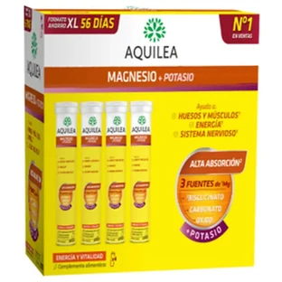 Aquilea Energía y Vitalidad Magnesio+Potasio efervescente , 56 comprimidos