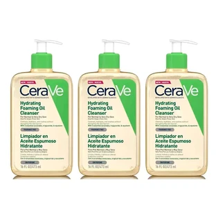 CeraVe vochtinbrengende schuimende reinigingsolie, 3 x 473 ml verpakking