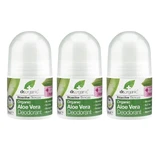 Dr.Organic Aloe Vera Aloe Vera Natural Deodorant Roll-On Aluminum Free 3x50ml