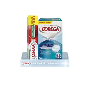 Corega-Prothesenpflege-Paket (Reinigung + extrastarke Verklebung)