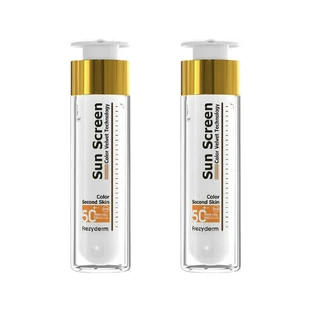 Frezyderm Sun Screen Color Velvet Wasserfeste Sonnencreme für das Gesicht SPF50+ mit Pigment 2x50ml