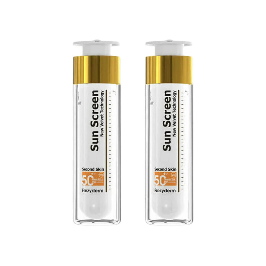 Frezyderm Sun Screen Velvet Sun Screen Face Cream Waterproof SPF50+ 2x50ml