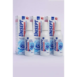 InterMed Unisept Dental Cleanser Täglicher Schutz Mundspülung 3x250 ml