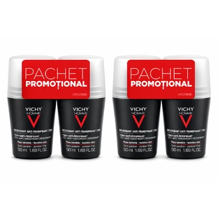 Vichy Homme Extreme Control Deodorant 72h Deodorant Roll-On Set 4x50ml