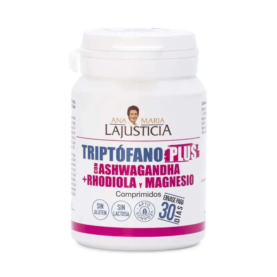 Ana Maria Lajusticia Tryptofaan Plus met Ashwagandha + Rhodiola en Magnesium, 60 tabletten
