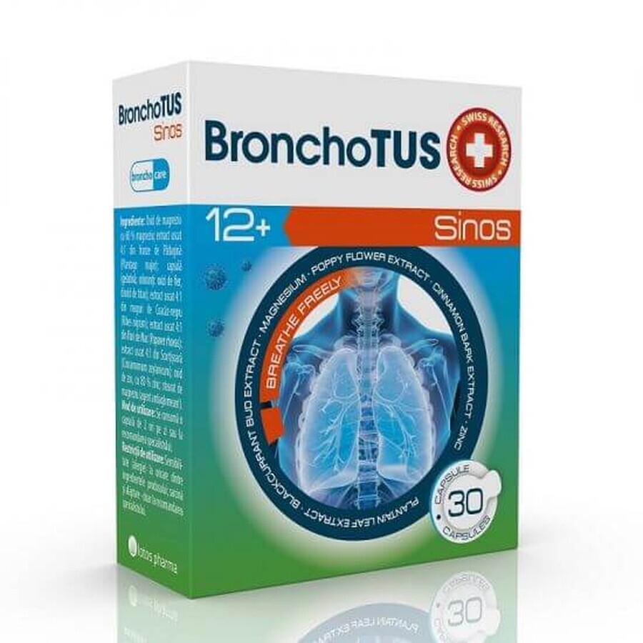 Comprar BronchoTUS Sinos 12+, 30 cápsulas, MBA Pharma BronchoTUS Sinos 12+, 30 cápsulas, MBA Pharma
