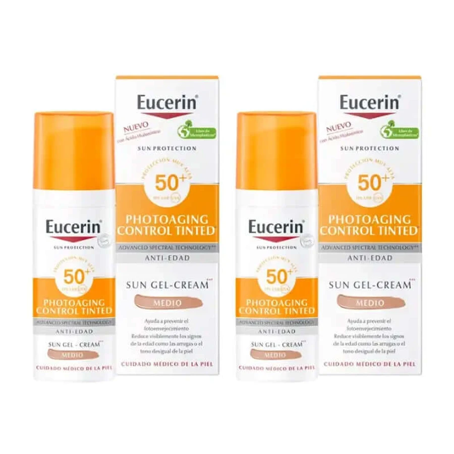 Eucerin Solar Photoaging Control teinté SPF50+, 2x50 ml