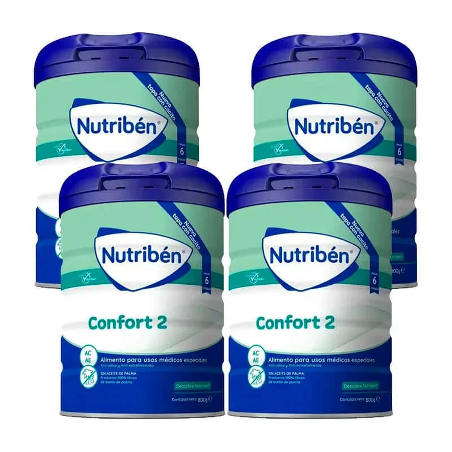 Nutribén Confort 2 lait de suite, 4 x 800g