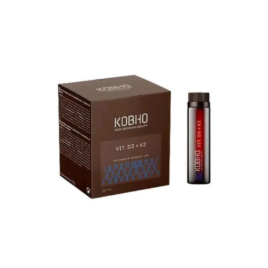Kobho Labs Vitamin D3 + K2 Ergänzung, 20 Fläschchen