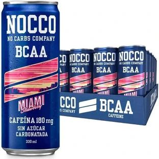 Nocco Pack Bcaa Miami Strawberry Bcaa, 12 pieces x 330 ml