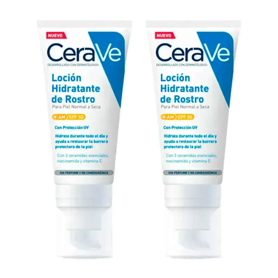 CeraVe Duplo Facial Moisturizing Lotion Spf 50, 2X52 Ml